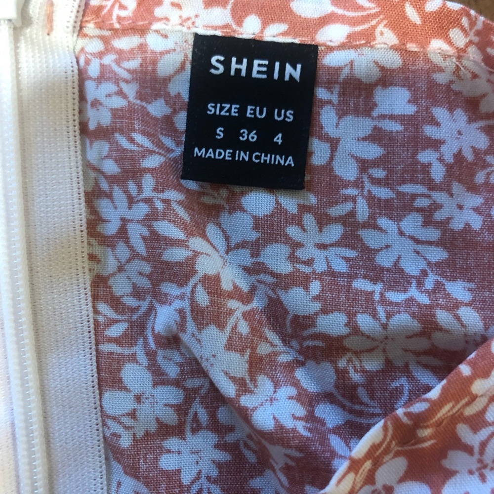 Shein pink floral dress size small NWOT - Picture 9 of 11